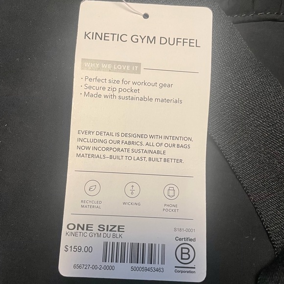 Athleta Bags Athleta Gym Duffel Bag Nwt Black Poshmark